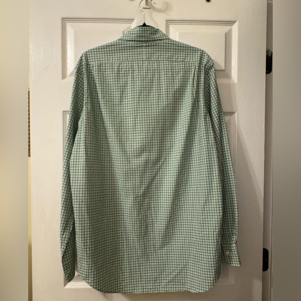 Ralph Lauren Men's Green Plaid Shirt Size LARGE Like new! - Picture 2 of 5